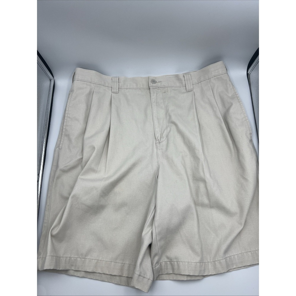 Cherokee Khakis Mens‎ Beige Shorts Size 36 With 9" Inseam